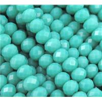 Chinese crystal glass bead, faceted rondelle, Amazonite, approx 6mm, 100pcs per st [GSICC1008-6MM]