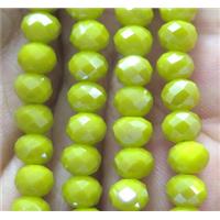 Chinese crystal glass bead, faceted rondelle, approx 6mm dia, 100pcs per st [GSICC791]