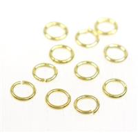stainless steel Jump Ring, gold plated, approx 10mm dia [SSB0211-10MM]
