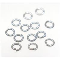 stainless steel jump ring, platinum plated, approx 7mm dia [SSB0212-7MM]