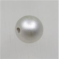 tibetan silver zinc round beads, non-nickel, duck silver, approx 10mm dia [ZN818SP]