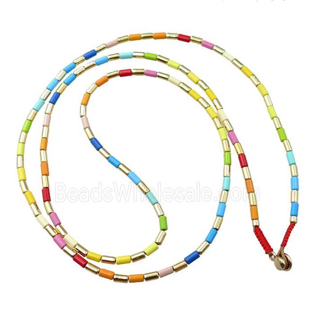 alloy necklace, enameled