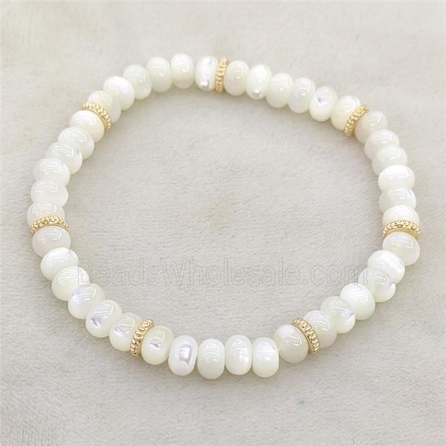 Natural MOP Shell Bracelets Stretchy