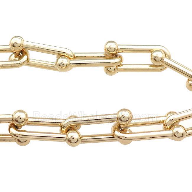 Alloy Chain U-Shape Gold Plated