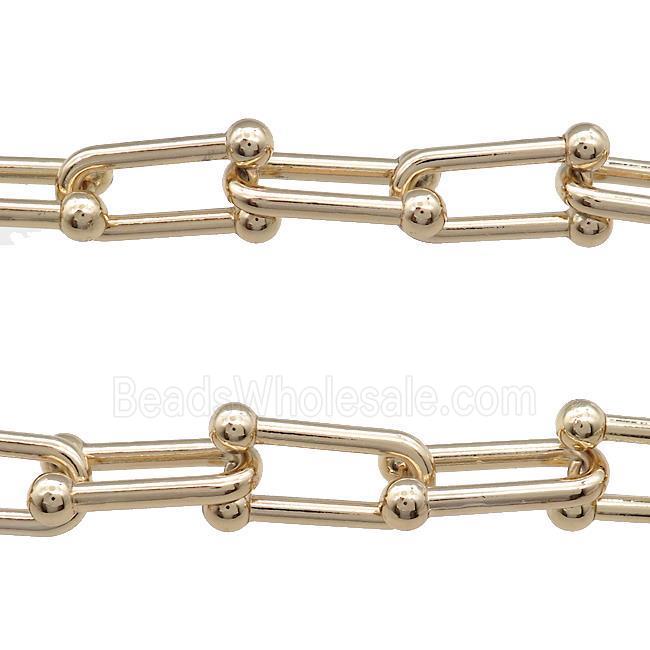 Alloy Chain U-Shape Gold Plated