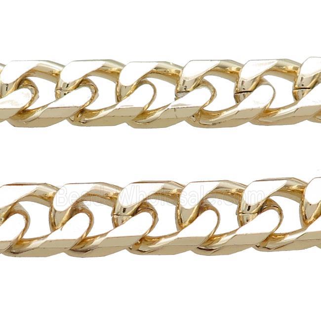 Aluminium Chain Curb Gold Plated