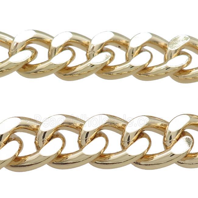 Aluminium Chain Curb Gold Plated