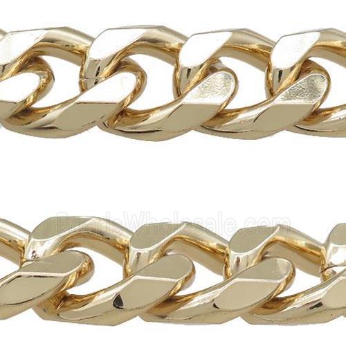 Aluminium Chain Curb Gold Plated