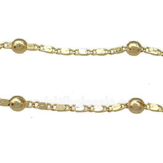 Copper Chain Ball Gold Plated