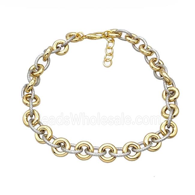Aluminum Chain Necklace Gold Plated
