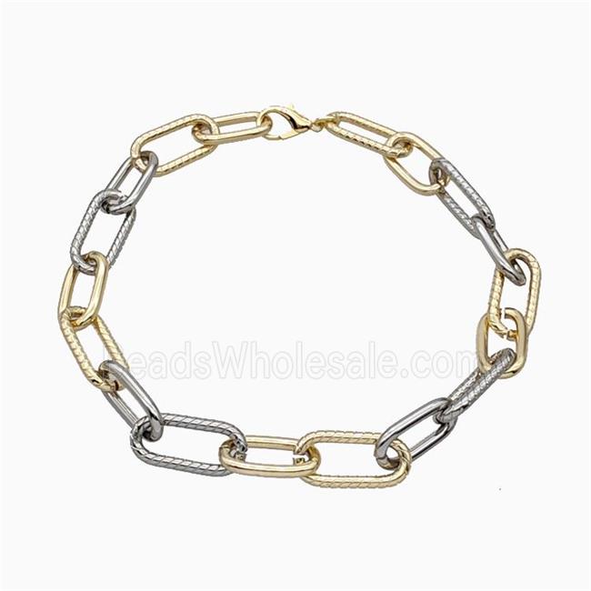 Aluminum Chain Necklace Gold Plated