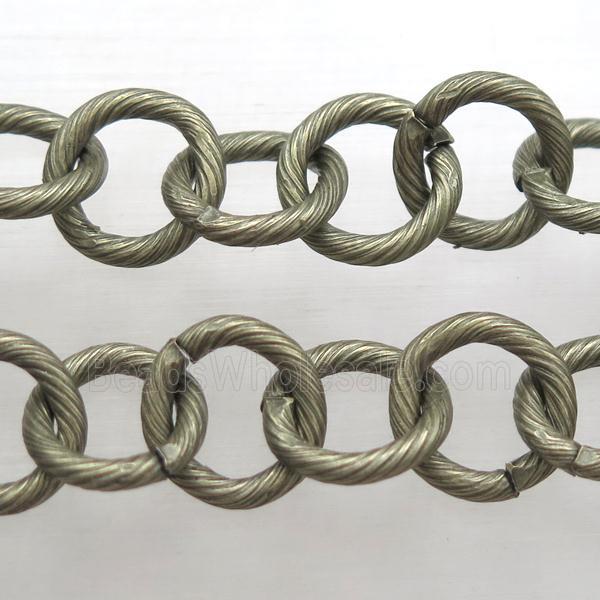 iron chain, bronze