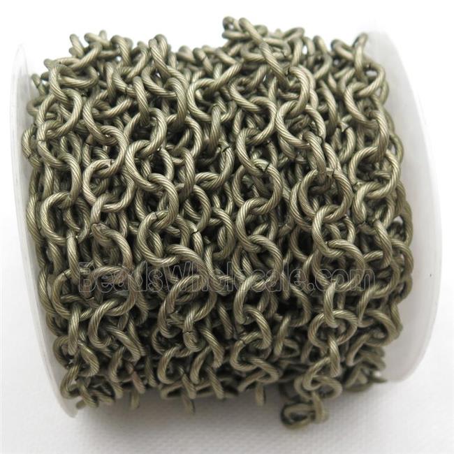 iron chain, bronze