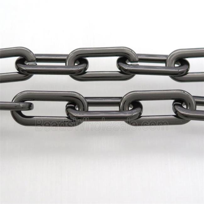 alloy chain, black gunmetal plated