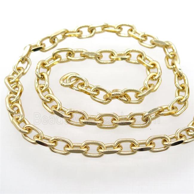 iron chain, gold plated