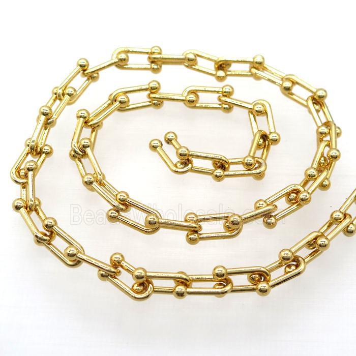 copper chain, gold plated