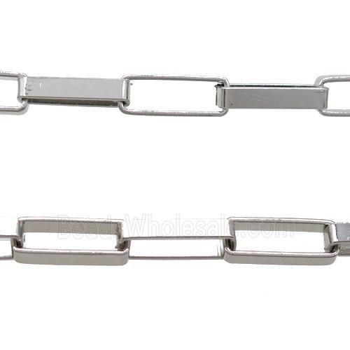 iron Rolo Chain, platinum plated