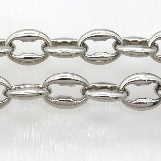 Alloy Chain, platinum plated