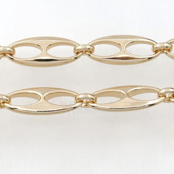 Alloy Chain, lt.gold plated