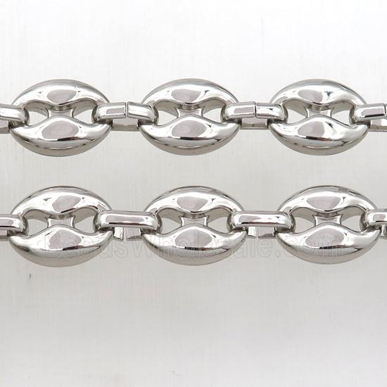 alloy chain, platinum plated