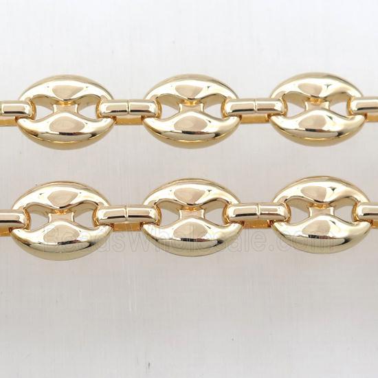 alloy chains, pignose, gold plated