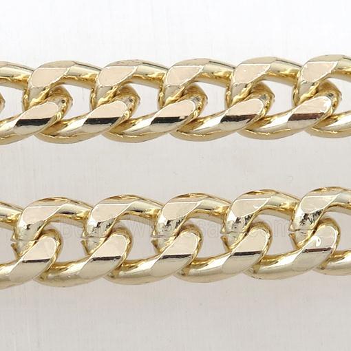 Alloy curb chain, gold plated