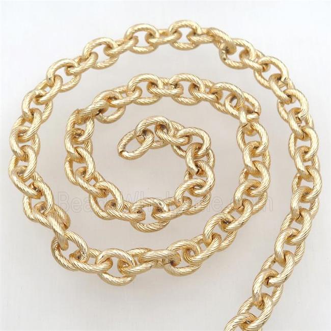 Iron chain, gold plated