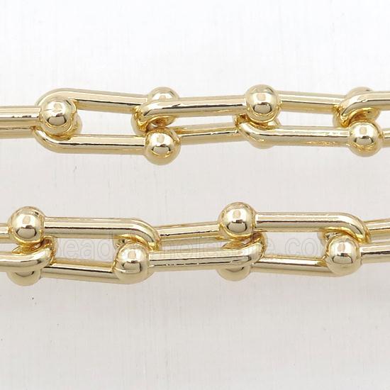 Alloy Chain U-Shape Gold Plated