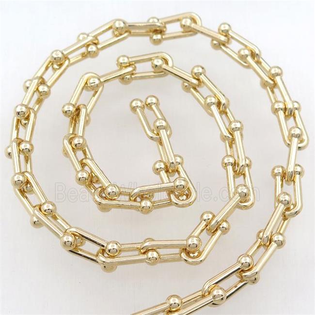 Alloy Chain U-Shape Gold Plated