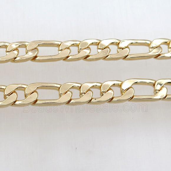 Iron curb chain, gold plated