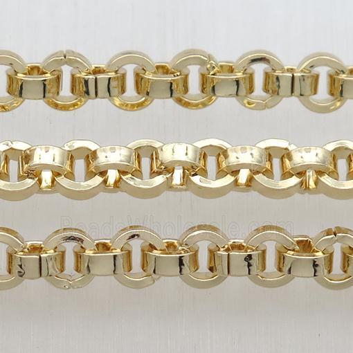 Iron Rolo Chain, gold plated