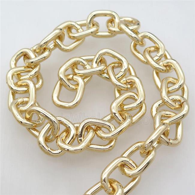 Aluminum chain, gold plated