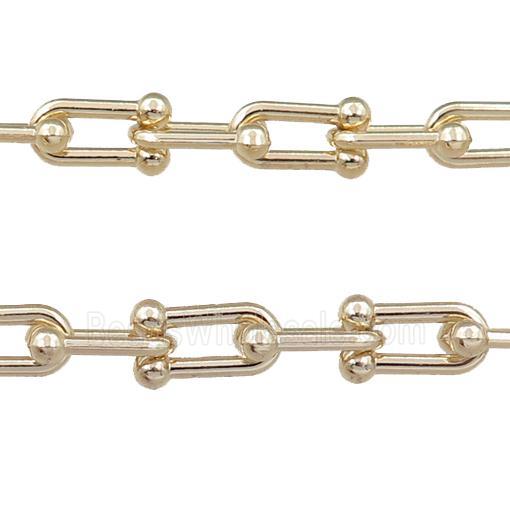 alloy U-shape chain, gold plated
