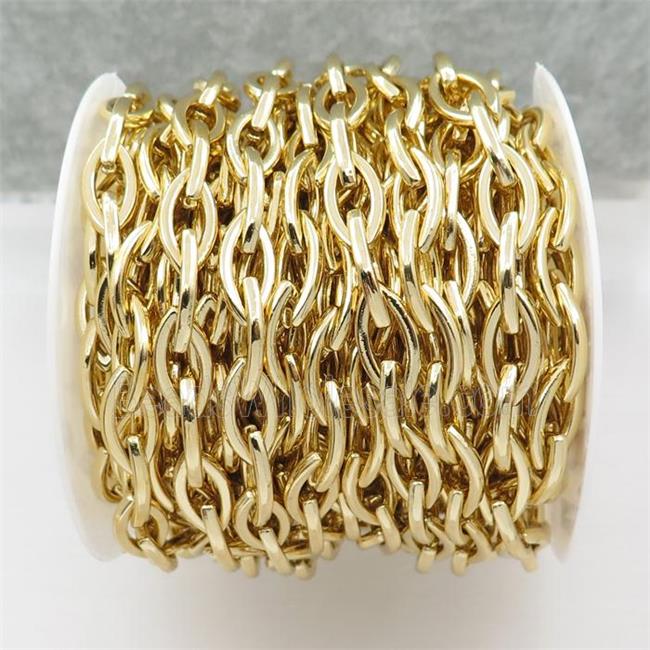 alloy chain, horseeye, gold plated