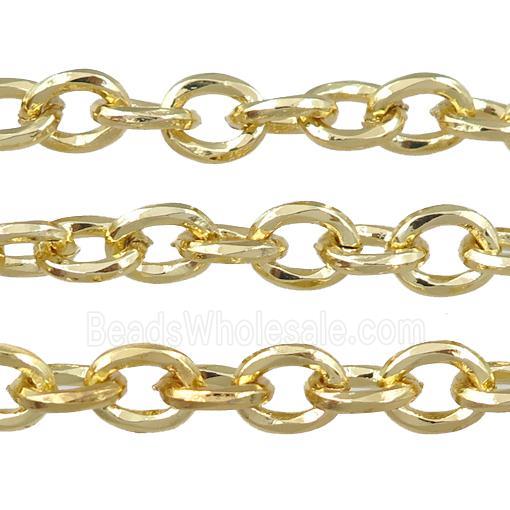 copper chain, gold plated
