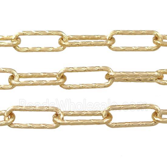 copper chain, gold plated