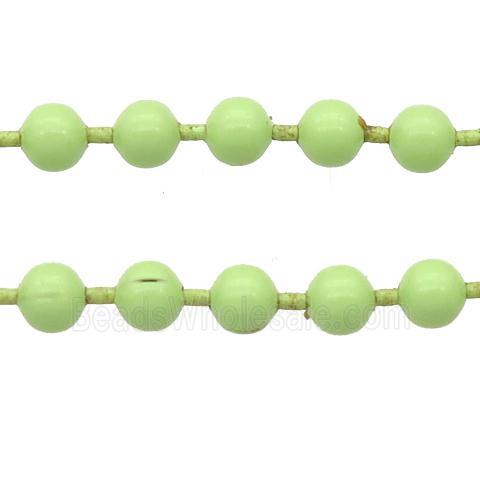 stainless Iron Ball Chain with fire olive lacquer