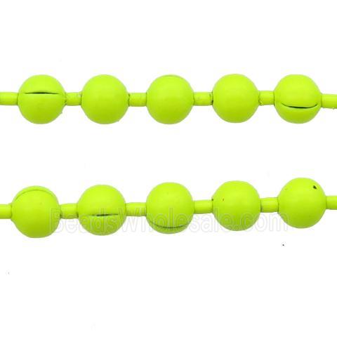 stainless Iron Ball Chain with fire nenoYellow lacquer