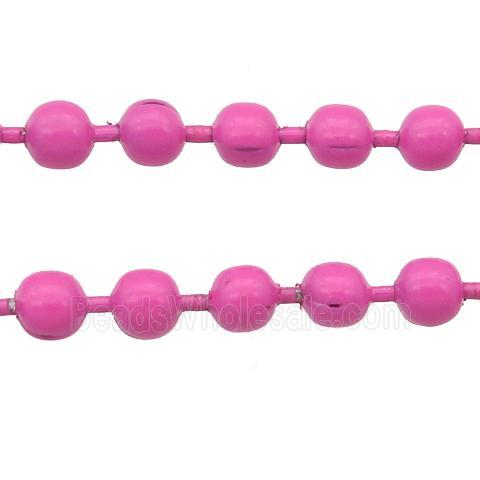 stainless Iron Ball Chain with fire hotpoink lacquer