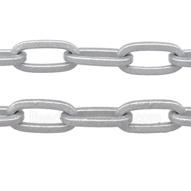 Alloy Paperclip Chain with fire gray lacquered