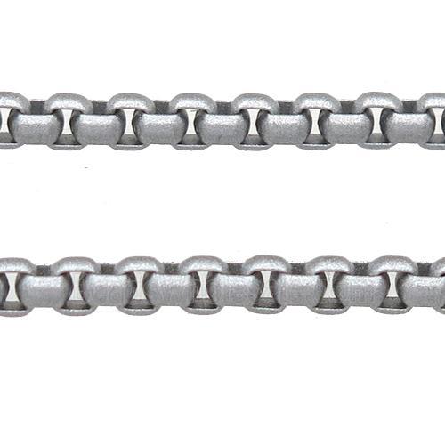 stainless Iron Box Chain with fire gray lacquered