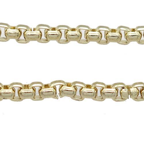 stainless Iron Box Chain, gold plated