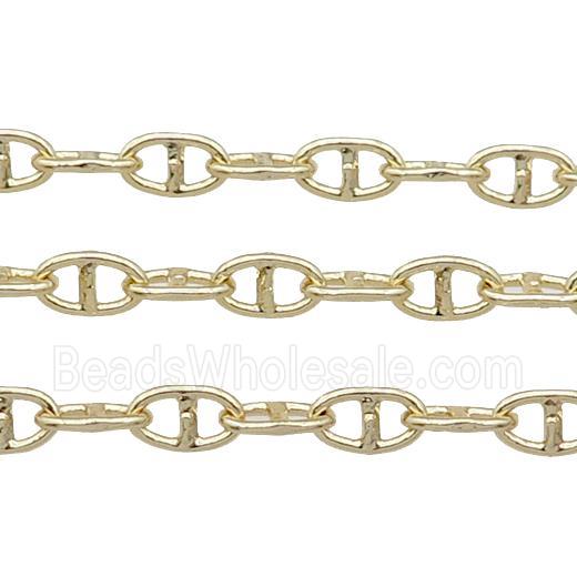 copper chain, gold plated