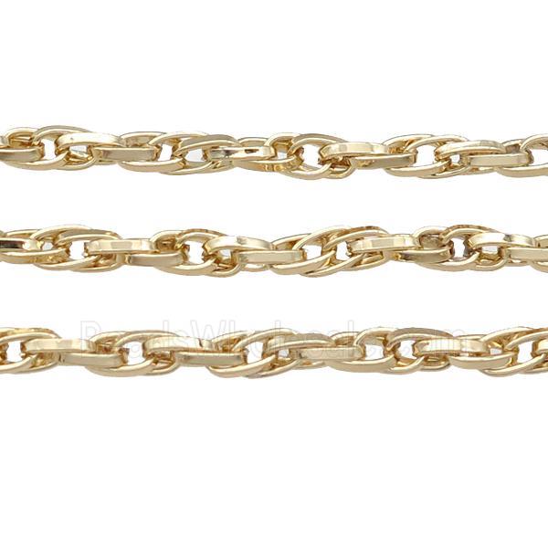 Iron chain, 14K gold plated