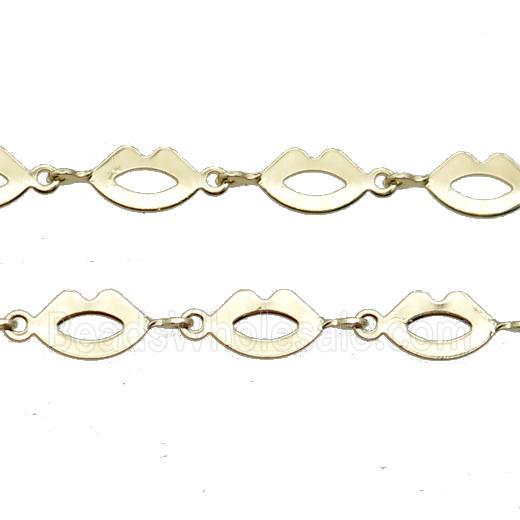 Copper Chain Lip Gold Plated
