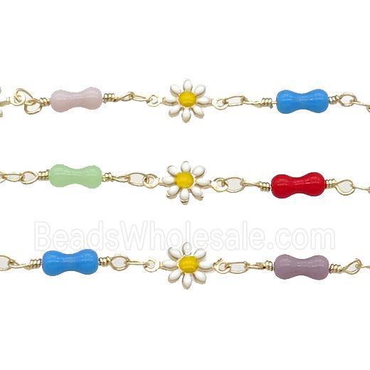 Copper Chain Enamel Gold Plated