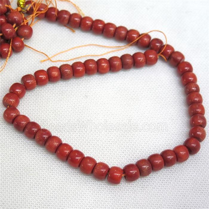 natural coral rondelle beads