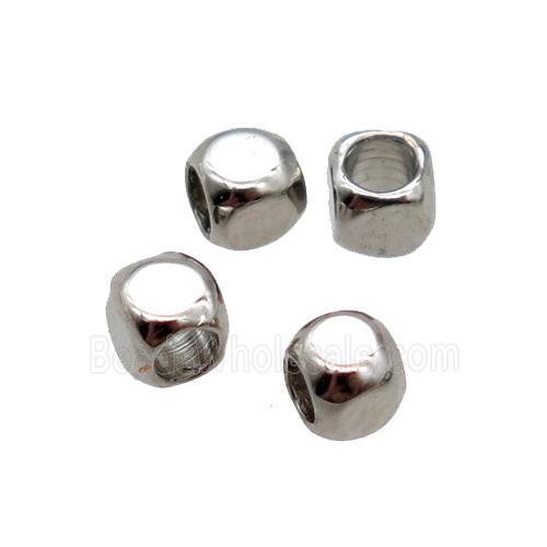 copper cube beads, Unfade, platinum plated