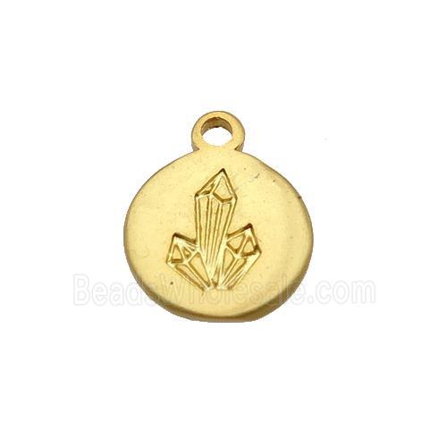copper circle pendant, unfade, duck gold