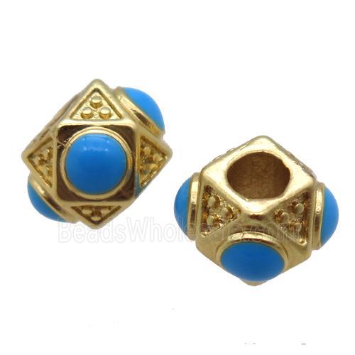 copper rondelle beads, duck gold, unfade